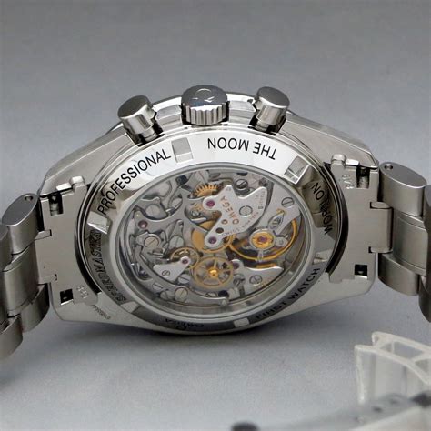 omega moon watch display back